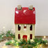 Red & White Tealight House - Tall