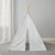 TeePee - White with Silver Dots